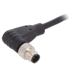 Conector M5 Mufă Tată 3 PIN 1A Unghi IP67 60V | Electronic-mag.ro | Componente Electronice