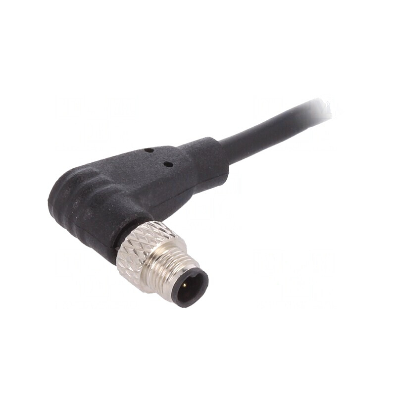 Conector M5 Mufă Tată 3 PIN 1A Unghi IP67 60V | Electronic-mag.ro | Componente Electronice