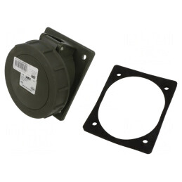 Conector Alimentare AC Trifazat 32A 230V IP67 Soclu Mamă | Electronic-mag.ro | Componente Electronice