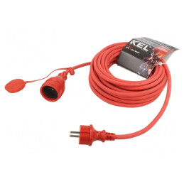 Prelungitor alimentare 10m 16A roșu | Electronic-mag.ro | Componente Electronice