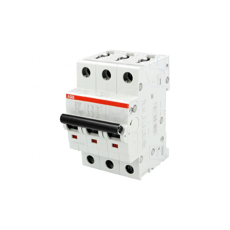 Întrerupător de supracurent 10A 3P 6kA 230/400V | Electronic-mag.ro | Componente Electronice