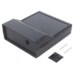 Carcasă Desktop ABS Neagră 154mm x 173mm x 61mm | Electronic-mag.ro | Componente Electronice