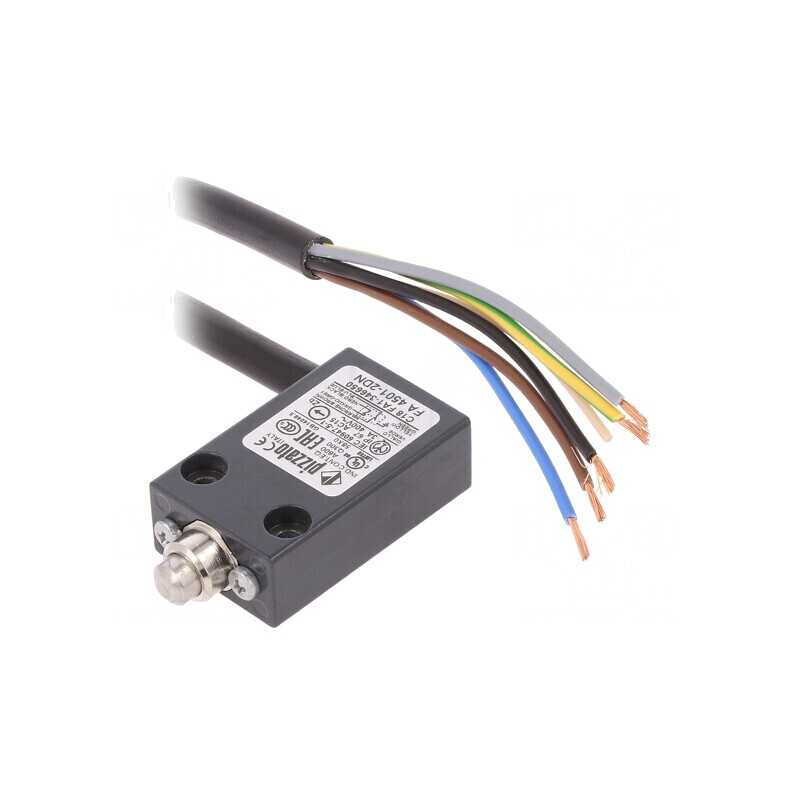 Limitator Cursă Bolț NO/NC 10A Cablu 2m IP67 Metalic | Electronic-mag.ro | Componente Electronice