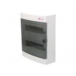 Carcasă pentru aparatură modulară IP40 albă 24 module ABS | Electronic-mag.ro | Componente Electronice