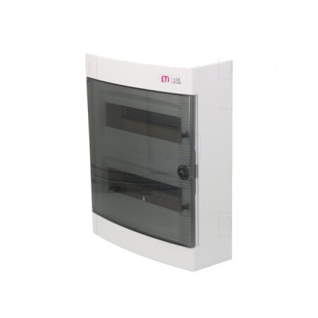 Carcasă pentru aparatură modulară IP40 albă 24 module ABS | Electronic-mag.ro | Componente Electronice