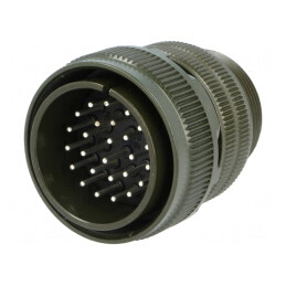 Conector circular aluminiu 28 MS/DS oliv 12 pini | Electronic-mag.ro | Componente Electronice