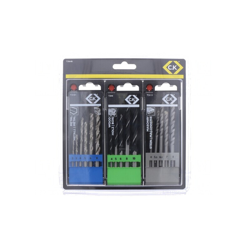 Set de burghie 16 bucăți cu casetă plastic | Electronic-mag.ro | Componente Electronice