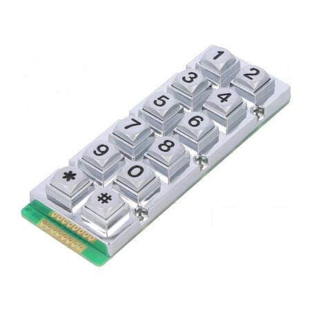 Tastatură Metalică 12 Butoane Rezistentă la Apă | Electronic-mag.ro | Componente Electronice