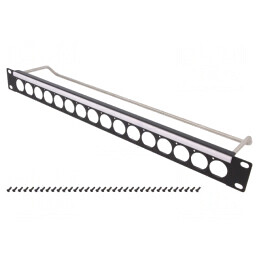 Adaptor de montare | patch panel | RACK | înşurubare | Filet: M3 | 19" | CP30151