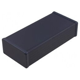 Carcasă aluminiu neagră 103x220x53mm | Electronic-mag.ro | Componente Electronice