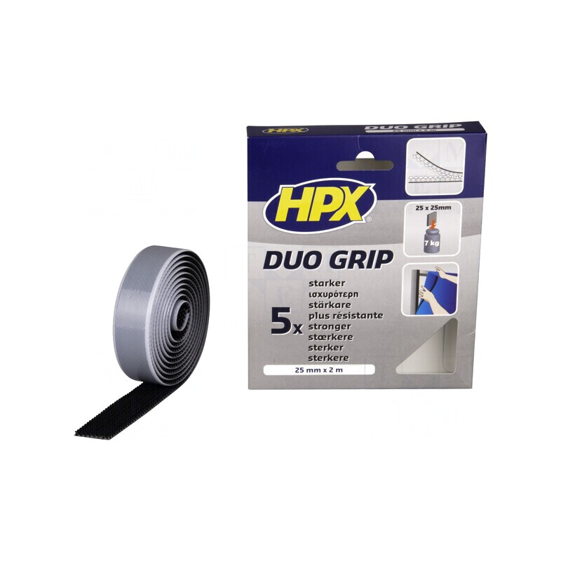 Bandă arici cauciuc sintetic neagră 25mm x 2m | Electronic-mag.ro | Componente Electronice