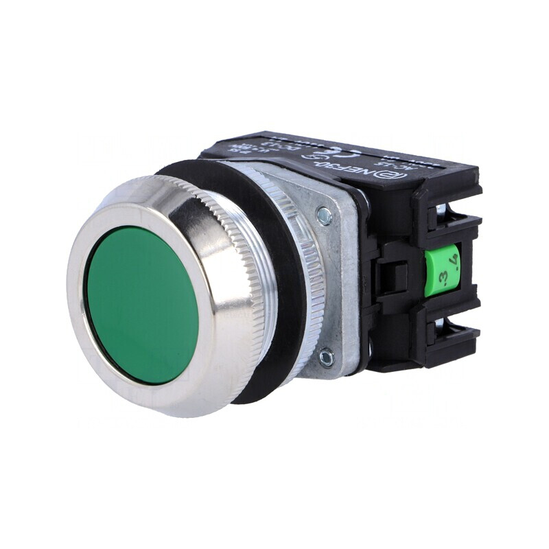Comutator Acționat Prin Apăsare 30mm 1NC/1NO NEF30-KZXY | Electronic-mag.ro | Componente Electronice