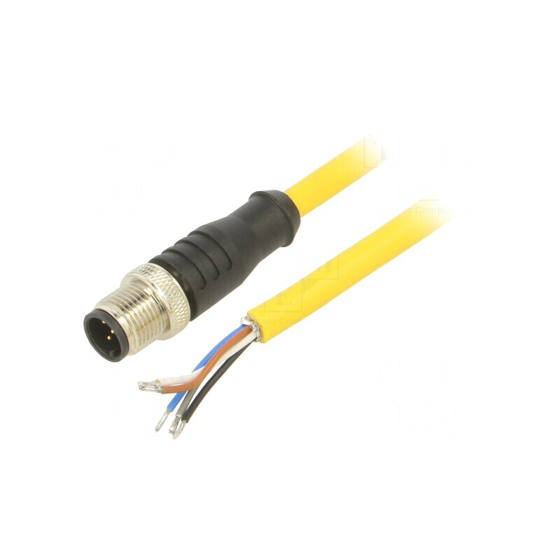 Cablu de Conectare M12 5 Poli 5m 250VAC 4A PVC | Electronic-mag.ro | Componente Electronice