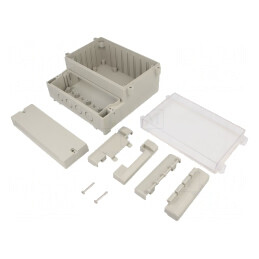 Carcasă montare perete ABS gri 166x161x93mm | Electronic-mag.ro | Componente Electronice