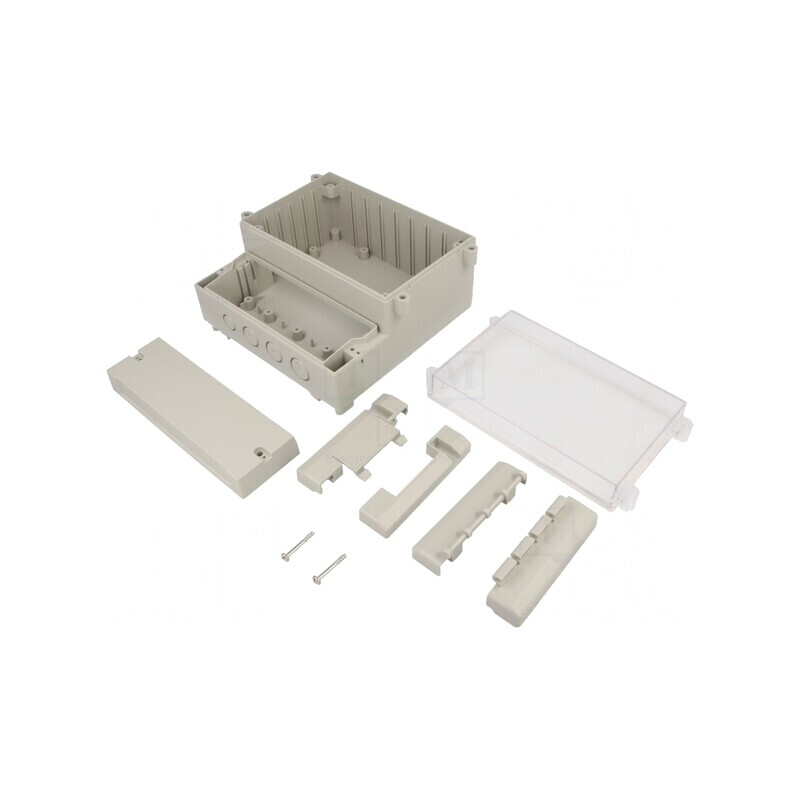 Carcasă montare perete ABS gri 166x161x93mm | Electronic-mag.ro | Componente Electronice