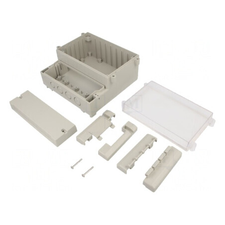 Carcasă montare perete ABS gri 166x161x93mm | Electronic-mag.ro | Componente Electronice