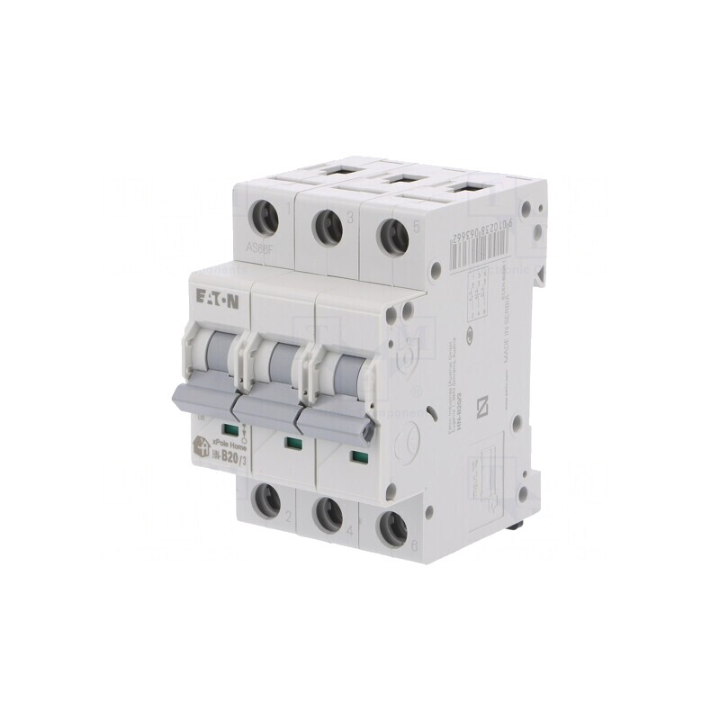 Întrerupător de Supracurent 20A 3 Poli 6kA 230/400VAC | Electronic-mag.ro | Componente Electronice