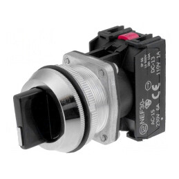 Comutator Rotativ Negru 30mm IP56 | Electronic-mag.ro | Componente Electronice