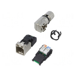 Mufă RJ45 Cat 6a Ecranat Aurit 8p8c | Electronic-mag.ro | Componente Electronice