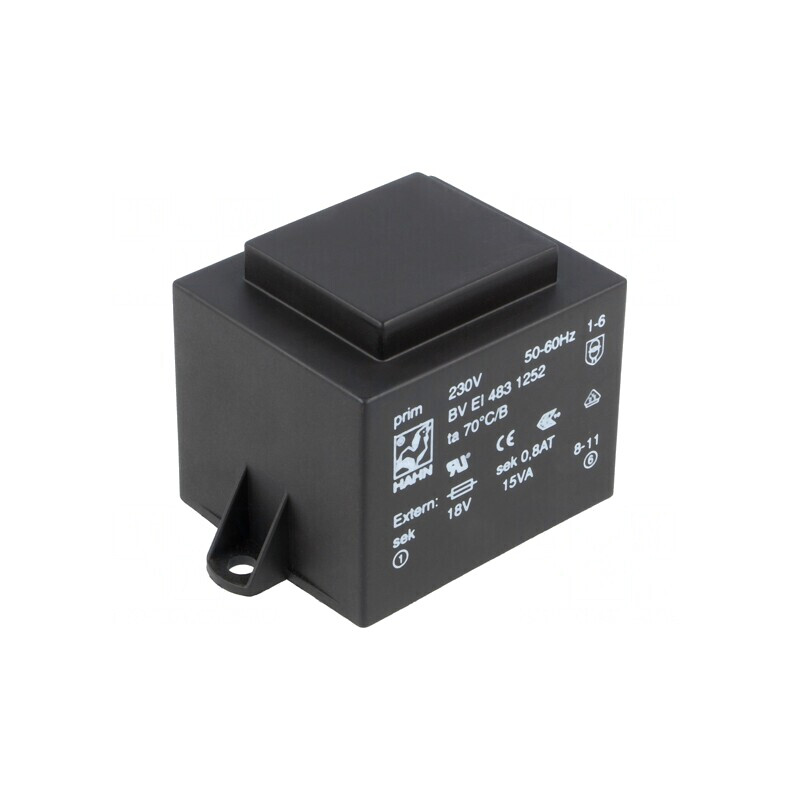 Transformator încapsulat 15VA 230V 18V 833mA PCB | Electronic-mag.ro | Componente Electronice