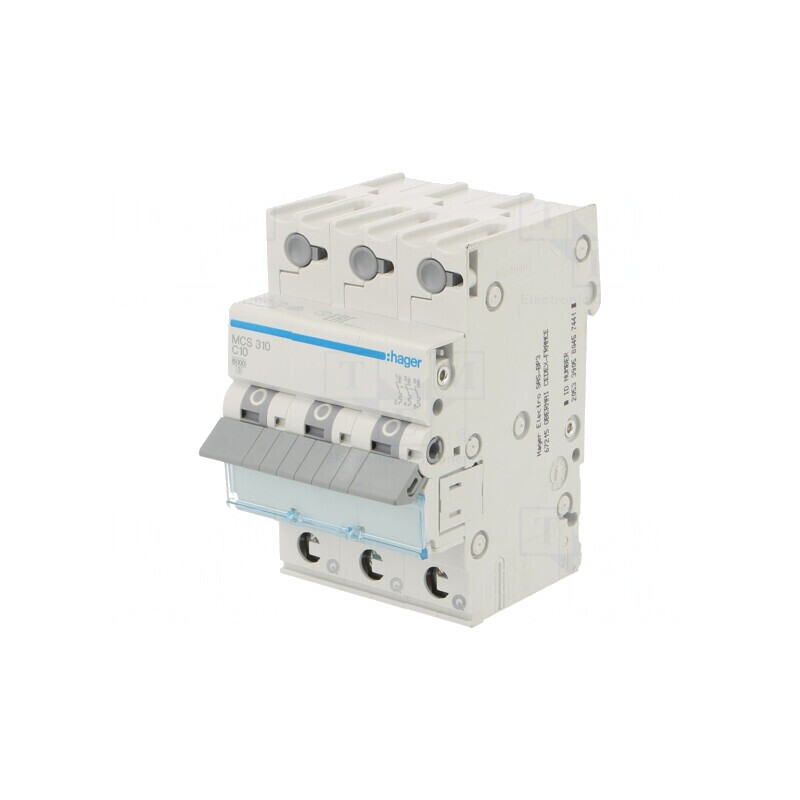 Întrerupător de Supracurent 10A 3 Poli 230/400VAC | Electronic-mag.ro | Componente Electronice