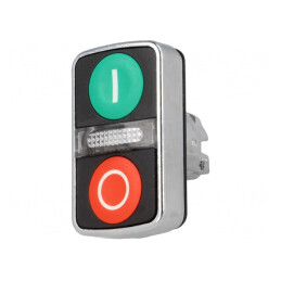 Comutator dublu 22mm roșu/verde IP66 | Electronic-mag.ro | Componente Electronice