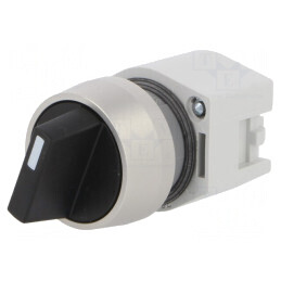 Comutator rotativ 22mm 2 poziții alb/negru | Electronic-mag.ro | Componente Electronice