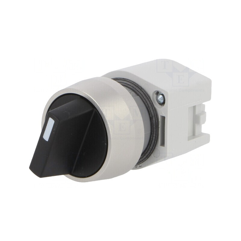 Comutator rotativ 22mm 2 poziții alb/negru | Electronic-mag.ro | Componente Electronice