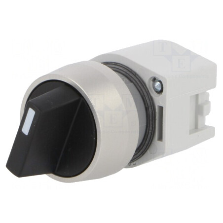 Comutator rotativ 22mm 2 poziții alb/negru | Electronic-mag.ro | Componente Electronice