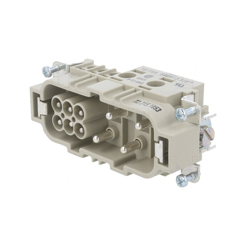 Conector HDC Tată 10 PIN Argintat 16mm | Electronic-mag.ro | Componente Electronice