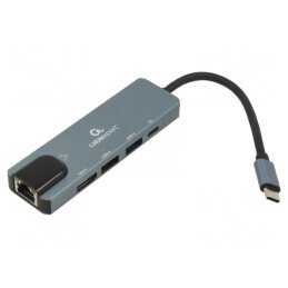 Adaptor | USB 3.1 | 0,12m | negru | 5Gbps | gri | Cablexpert | A-CM-COMBO5-04