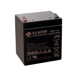 Baterie Plumb-Acid 12V 7Ah AGM întreținere redusă | Electronic-mag.ro | Componente Electronice