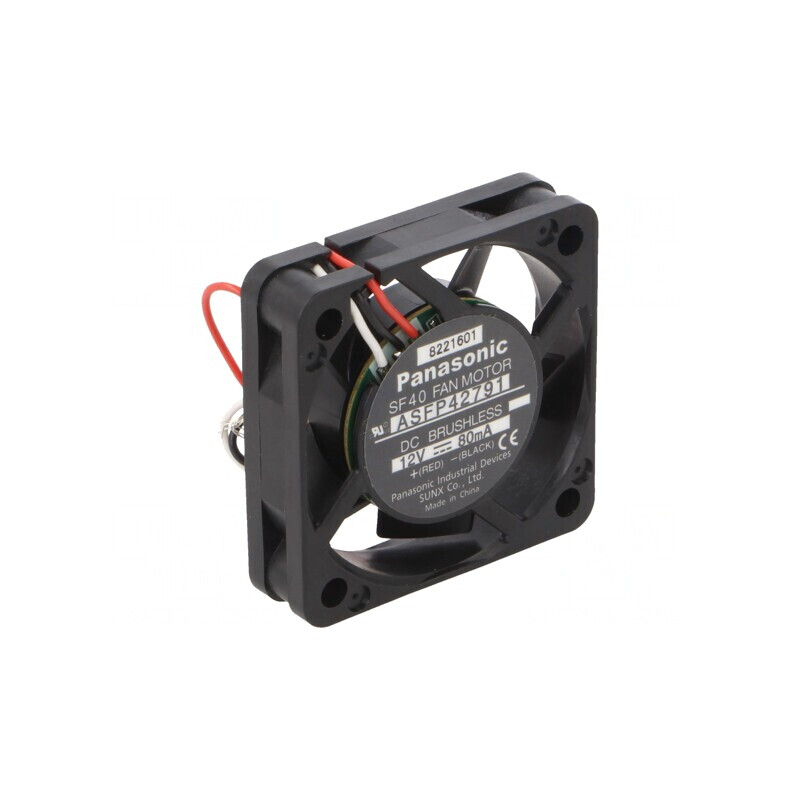 Ventilator DC Axial 12V 40x40x10mm 9.6m3/h 24.5dBA Cu Bilă | Electronic-mag.ro | Componente Electronice