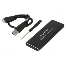 Carcasă hard discuri: M.2 | USB 3.0 | Mat.carc: aluminiu | neagră | EE2280-U3C-01