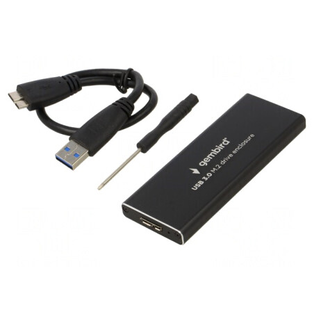 Carcasă HDD M.2 USB 3.0 Aluminiu Negru | Electronic-mag.ro | Componente Electronice