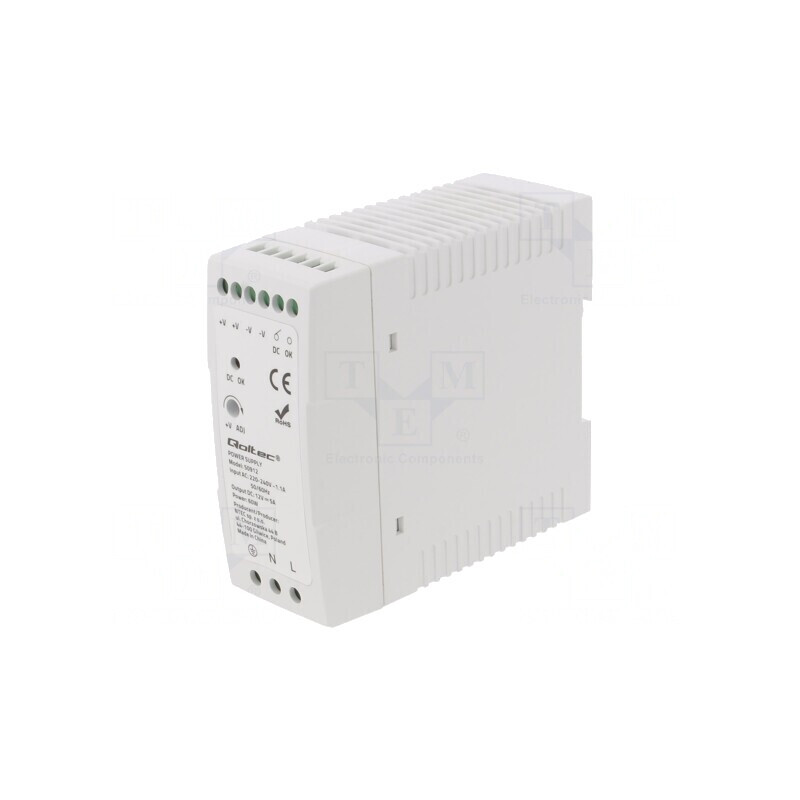 Alimentator Pulsatoriu 60W 12VDC 5A pentru Șină DIN IP20 | Electronic-mag.ro | Componente Electronice
