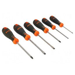 Set Șurubelnițe Pozidriv și Plată BahcoFit în Cutie de Carton | Electronic-mag.ro | Componente Electronice