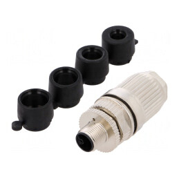Mufă M12 5 PIN tată pe cablu IP67 63V | Electronic-mag.ro | Componente Electronice