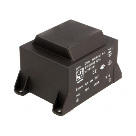 Transformator Încapsulat 28VA 230V 15V 1867mA PCB | Electronic-mag.ro | Componente Electronice
