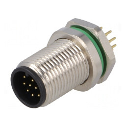 Soclu M12 12 PIN pentru DeviceNet/CANopen THT IP67 | Electronic-mag.ro | Componente Electronice