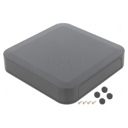 Carcasă ABS Gri Întunecat 175x175x35mm cu Panou PF18-4-18D | Electronic-mag.ro | Componente Electronice