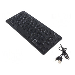 Tastatură neagră USB cu LED | Electronic-mag.ro | Componente Electronice