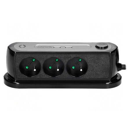 Prelungitor 3 prize cu protecție la supratensiune, 1.4m | Electronic-mag.ro | Componente Electronice