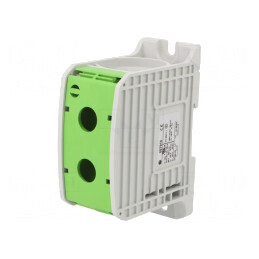 Conector Verde pentru Șine 300mm2, 2 Borne | Electronic-mag.ro | Componente Electronice