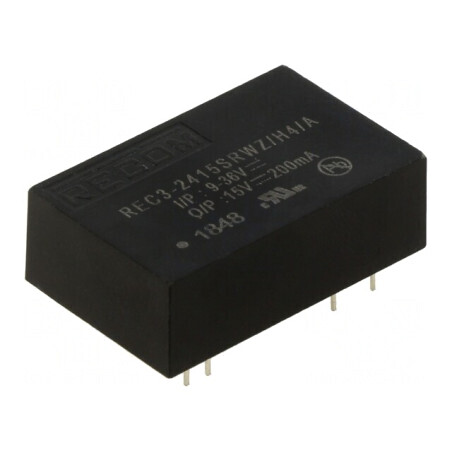 Convertor DC/DC 3W 18-36V 15V 200mA DIP24 | Electronic-mag.ro | Componente Electronice