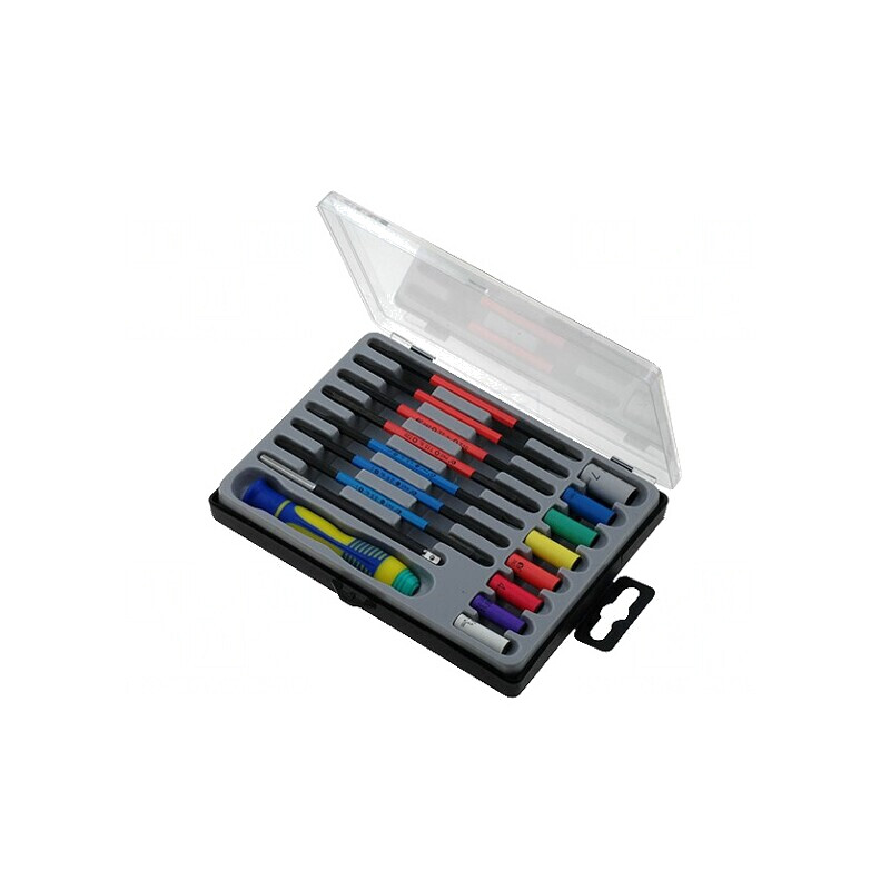 Set Capete Șurubelniță Phillips, Plat, Torx 17 Buc. Geantă | Electronic-mag.ro | Componente Electronice