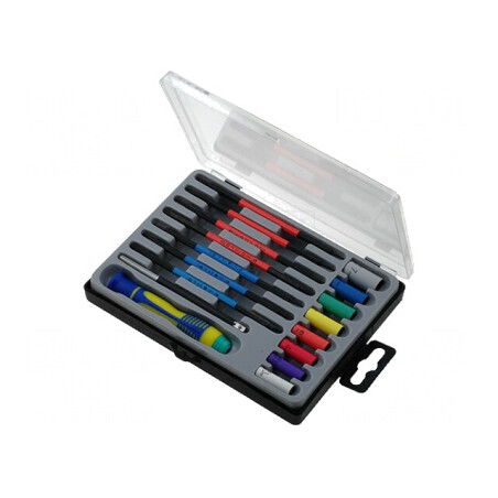 Set Capete Șurubelniță Phillips, Plat, Torx 17 Buc. Geantă | Electronic-mag.ro | Componente Electronice