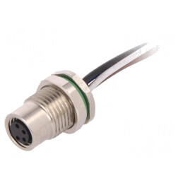 Conector M8 Mamă 4 PIN pentru Montare pe Panou | Electronic-mag.ro | Componente Electronice