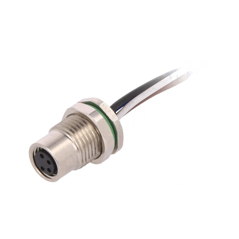 Conector M8 Mamă 4 PIN pentru Montare pe Panou | Electronic-mag.ro | Componente Electronice