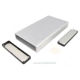 Carcasă aluminiu gri 125x220x30mm | Electronic-mag.ro | Componente Electronice